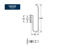 MEDIDAS PORTARROLLOS VERTICAL DOBLE SELECTION GROHE 